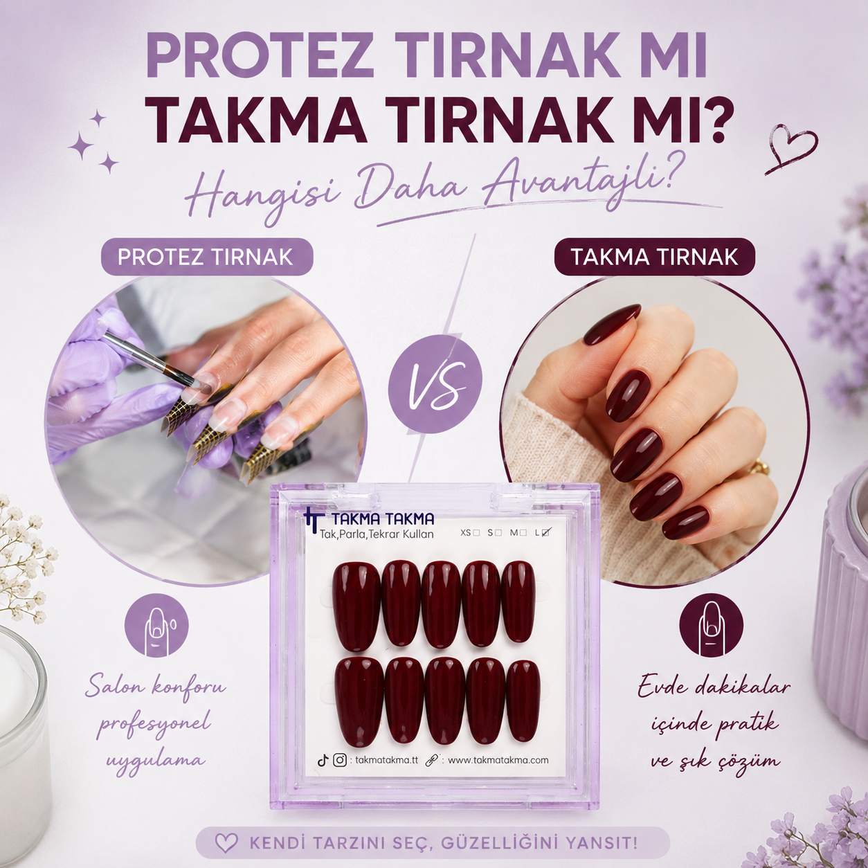 Protez Tırnak mı Takma Tırnak mı? Hangisi Daha Avantajlı?