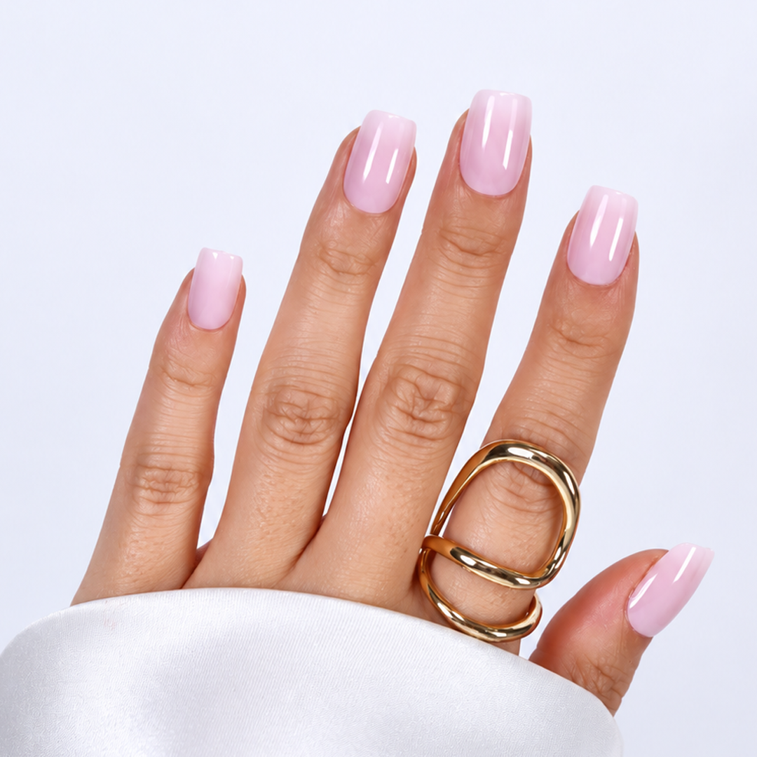 Açık Pembe Kısa Balerin Soft Jel Standart Beden 30'lu Takma Tırnak MKBL3657