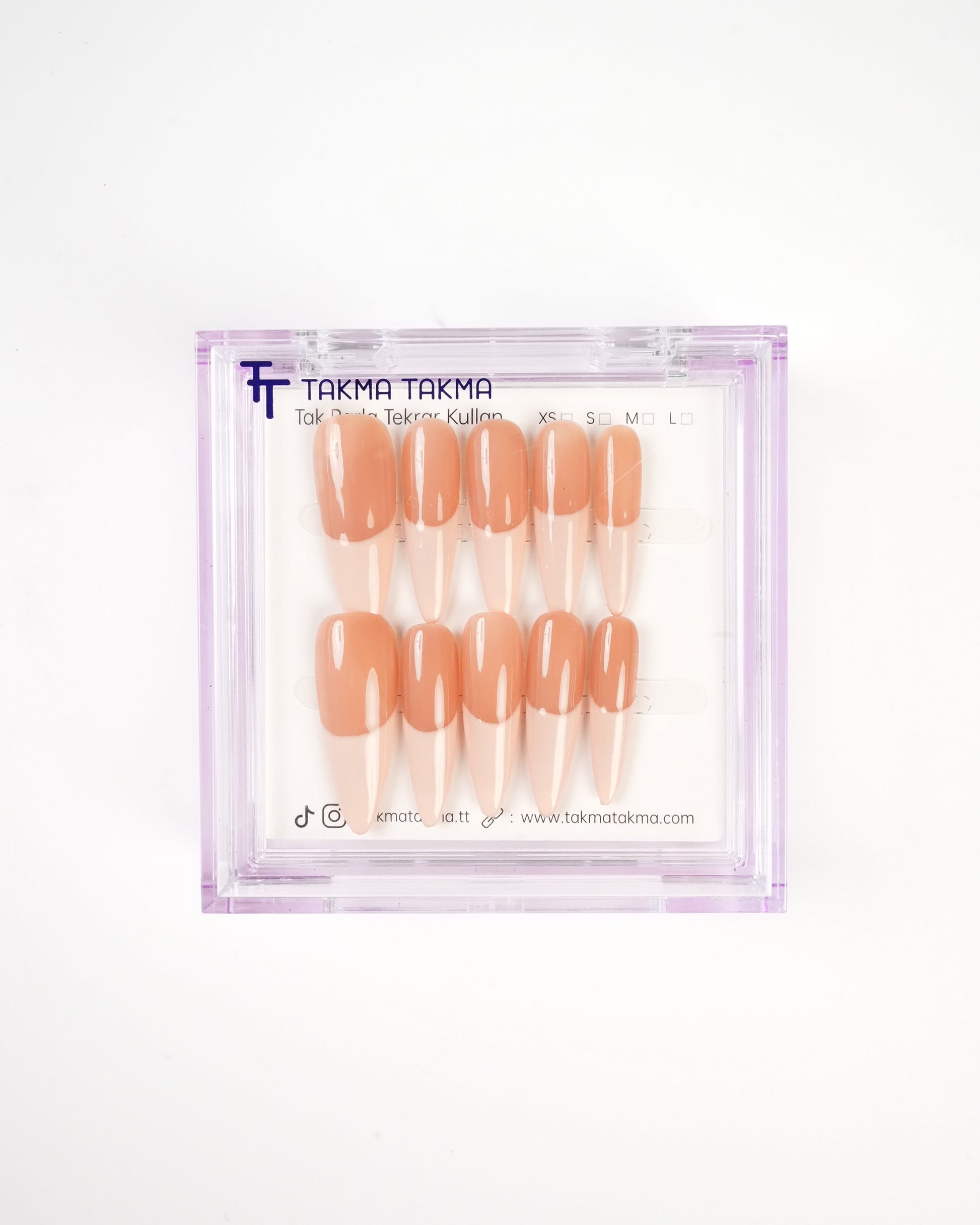 10'lu Ten Extra KEEE1745 Tekrar Kullanılabilir El Yapımı Protez Takma Tırnak