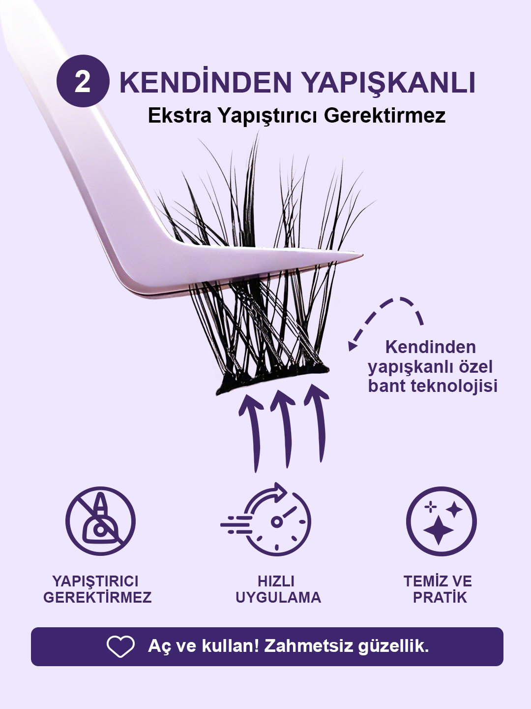 KP1450 - Takma Kirpik Kendinden Yapışkanlı Siyah