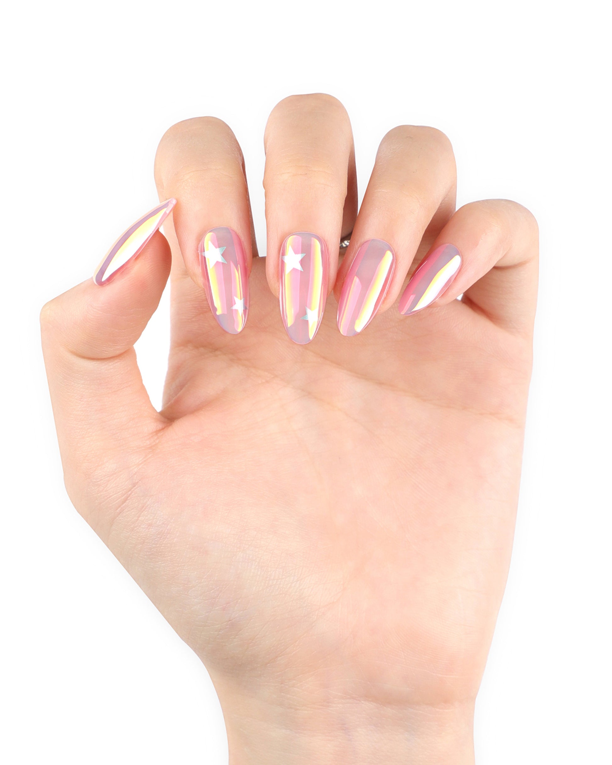 MKBD1722 Kısa Badem Standart Beden 30'lu Tekrar Kullanılabilir Protez Takma Tırnak