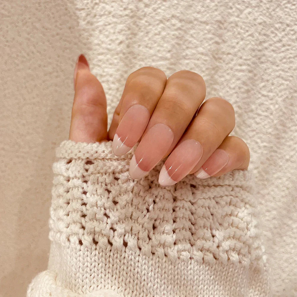 10'lu Ten Rengi Uzun Oval TT0689 Tekrar Kullanılabilir El Yapımı Protez Takma Tırnak