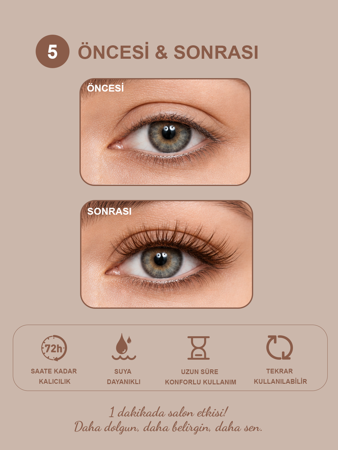 Takma Kirpik Kendinden Yapışkanlı Brown Style – Caramel Kiss - RG3BR0001