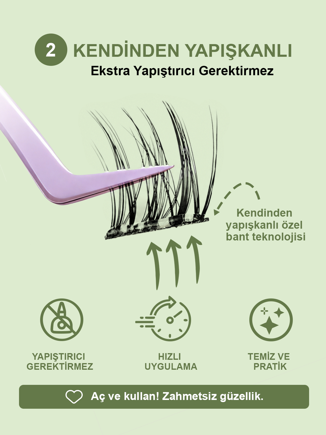 Takma Kirpik Kendinden Yapışkanlı - Clean Look - Naturally You RG3CK0001