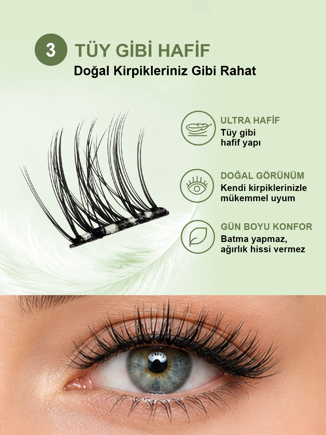 Takma Kirpik Kendinden Yapışkanlı - Clean Look - Naturally You RG3CK0001