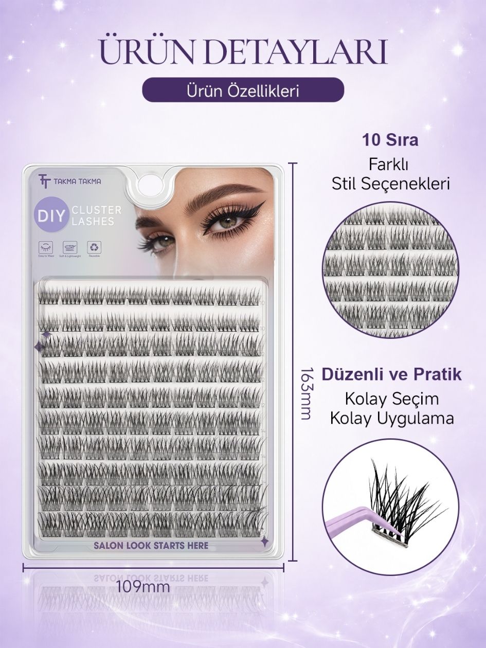 Takma Kirpik Fox Eye Demet Kirpik 10 Sıra İpek Kirpik Etkisi Nova RN10FX0016