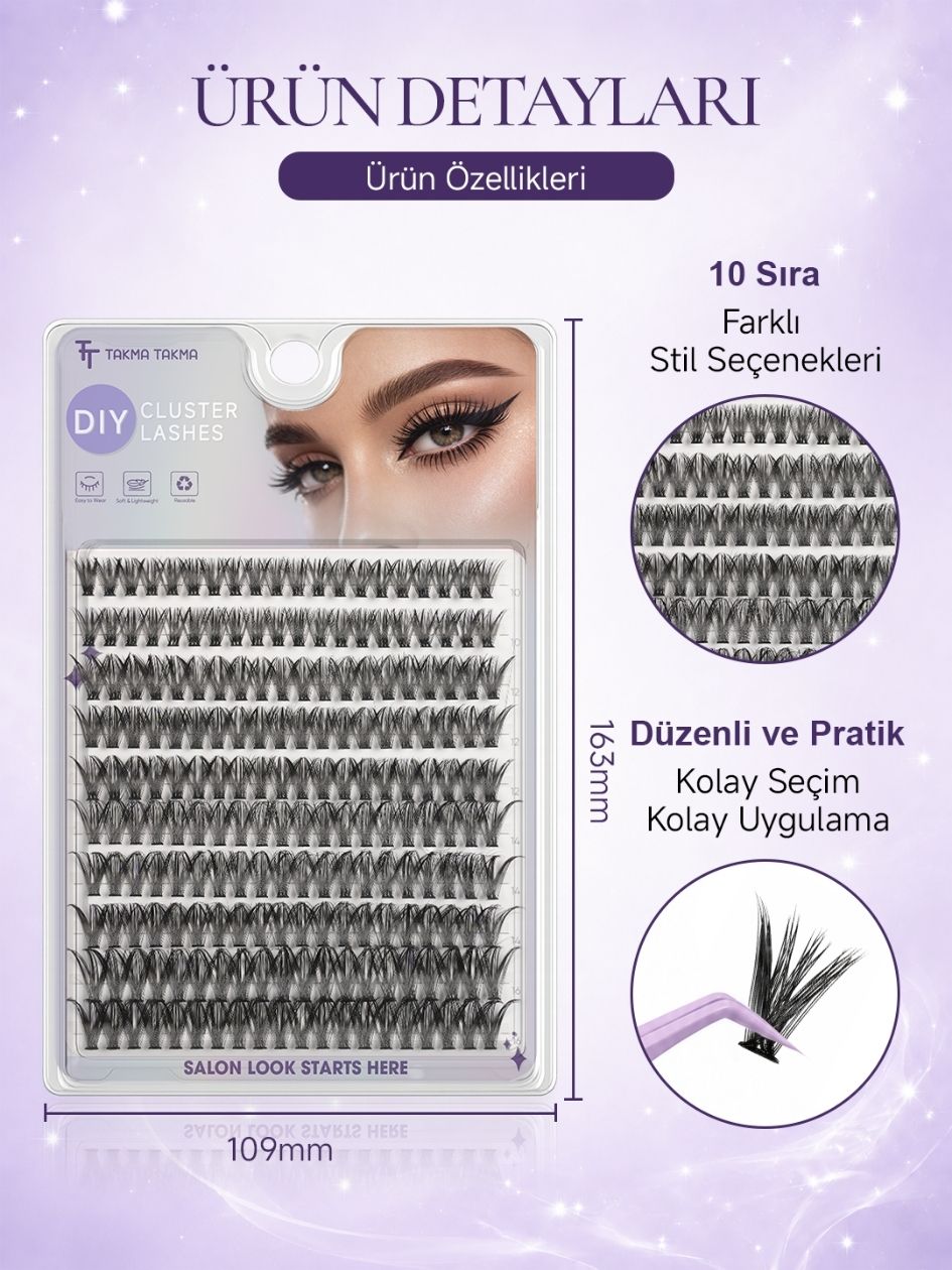 Takma Kirpik P Style Demet Kirpik 10 Sıra İpek Kirpik Etkisi 40P RN10PP0017