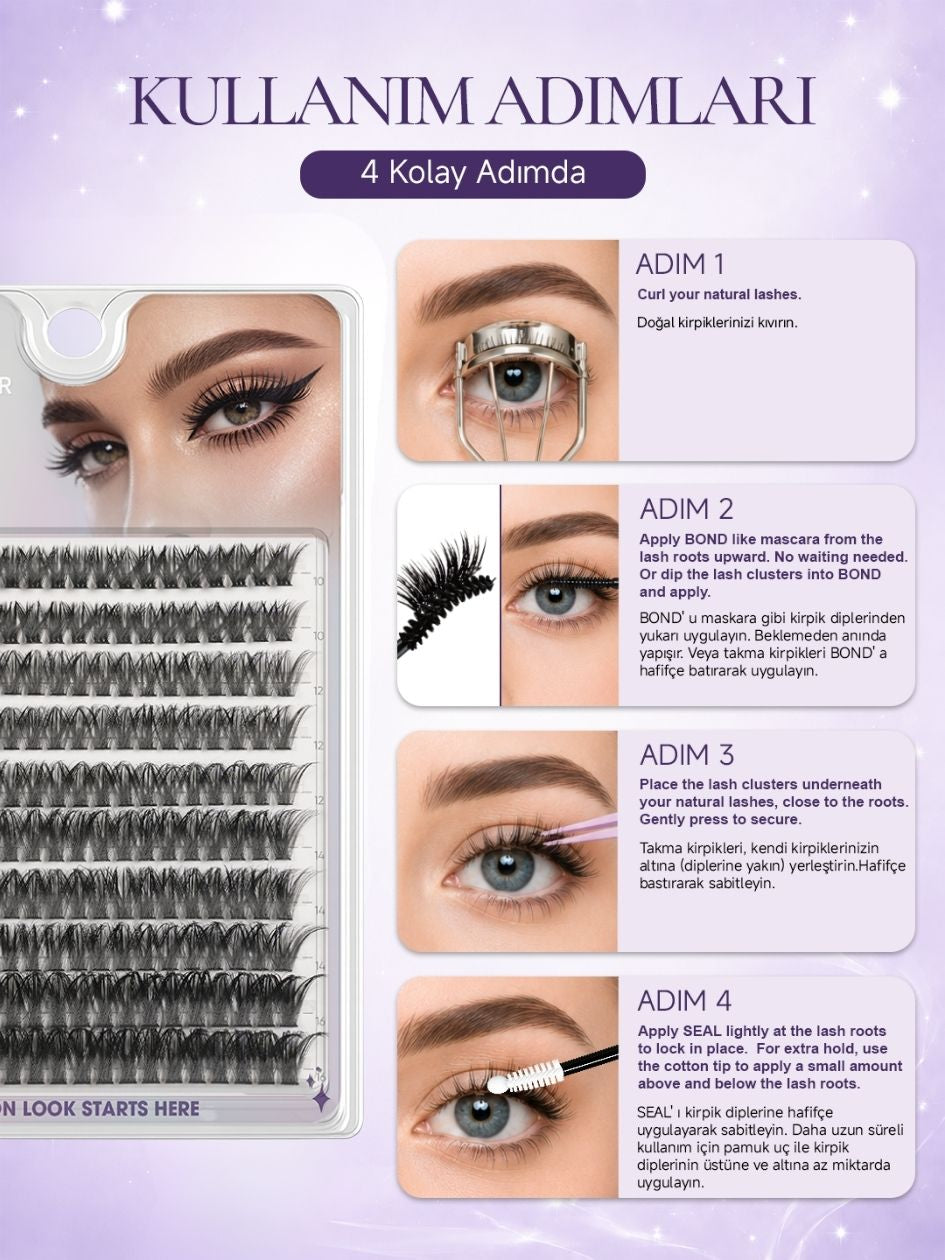 Takma Kirpik P Style Demet Kirpik 10 Sıra İpek Kirpik Etkisi 60P RN10PP0018
