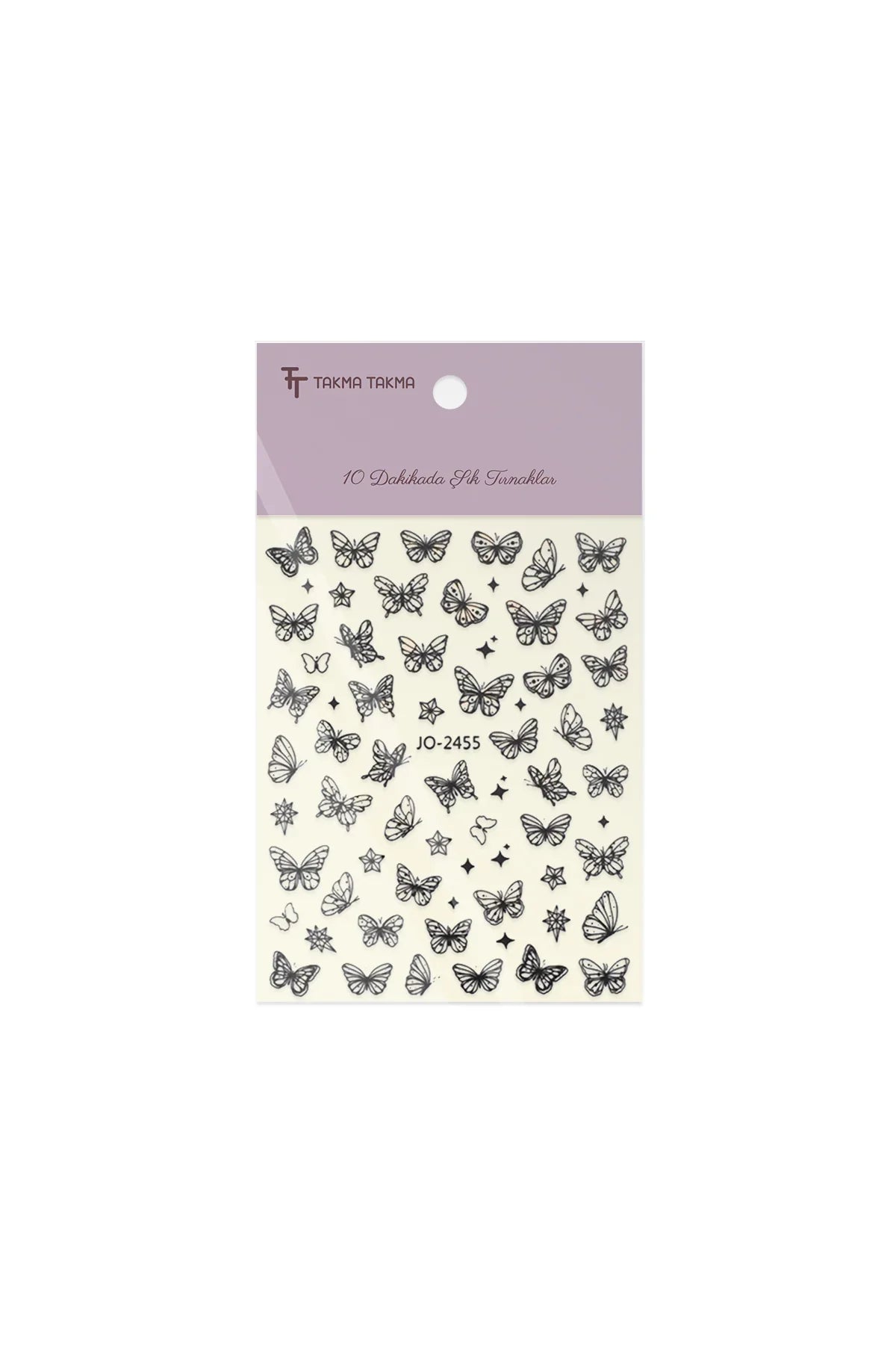 STC-JO-2455 - Siyah Küçük Kelebek Yapışkanlı Sticker