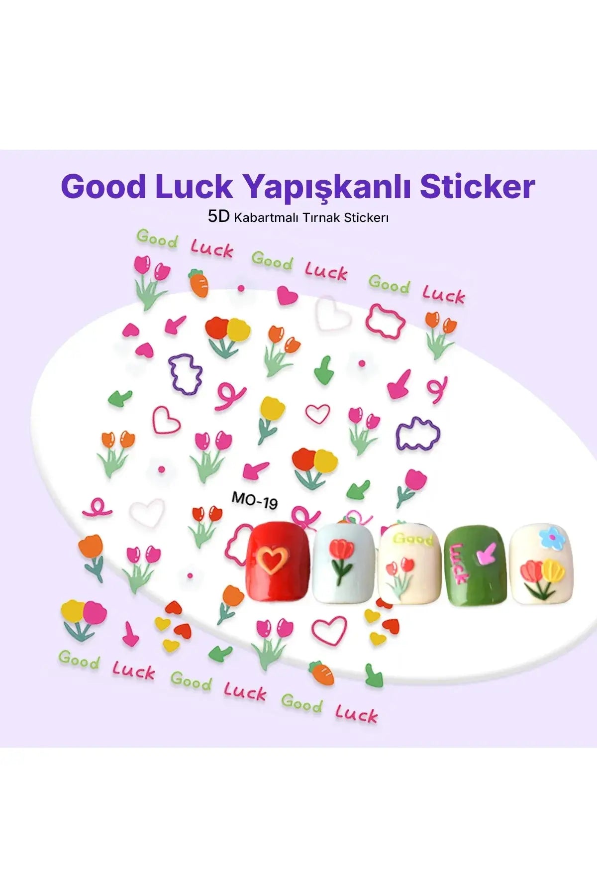 STC-MO-19 - Good Luck Yapışkanlı Sticker Takma Takma