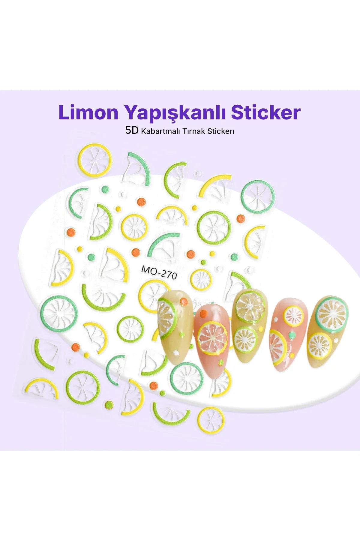 STC-MO-270 - Limon Yapışkanlı Sticker Takma Takma