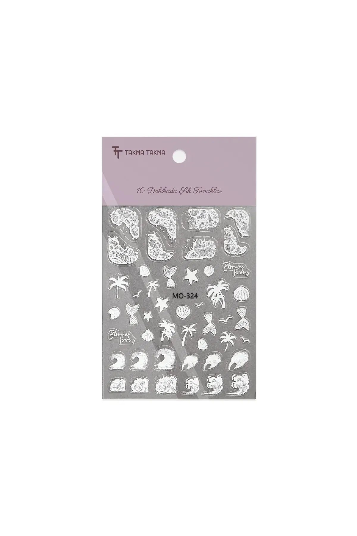 STC-MO-324 - Beyaz Yaz Emoji Yapışkanlı Sticker Takma Takma