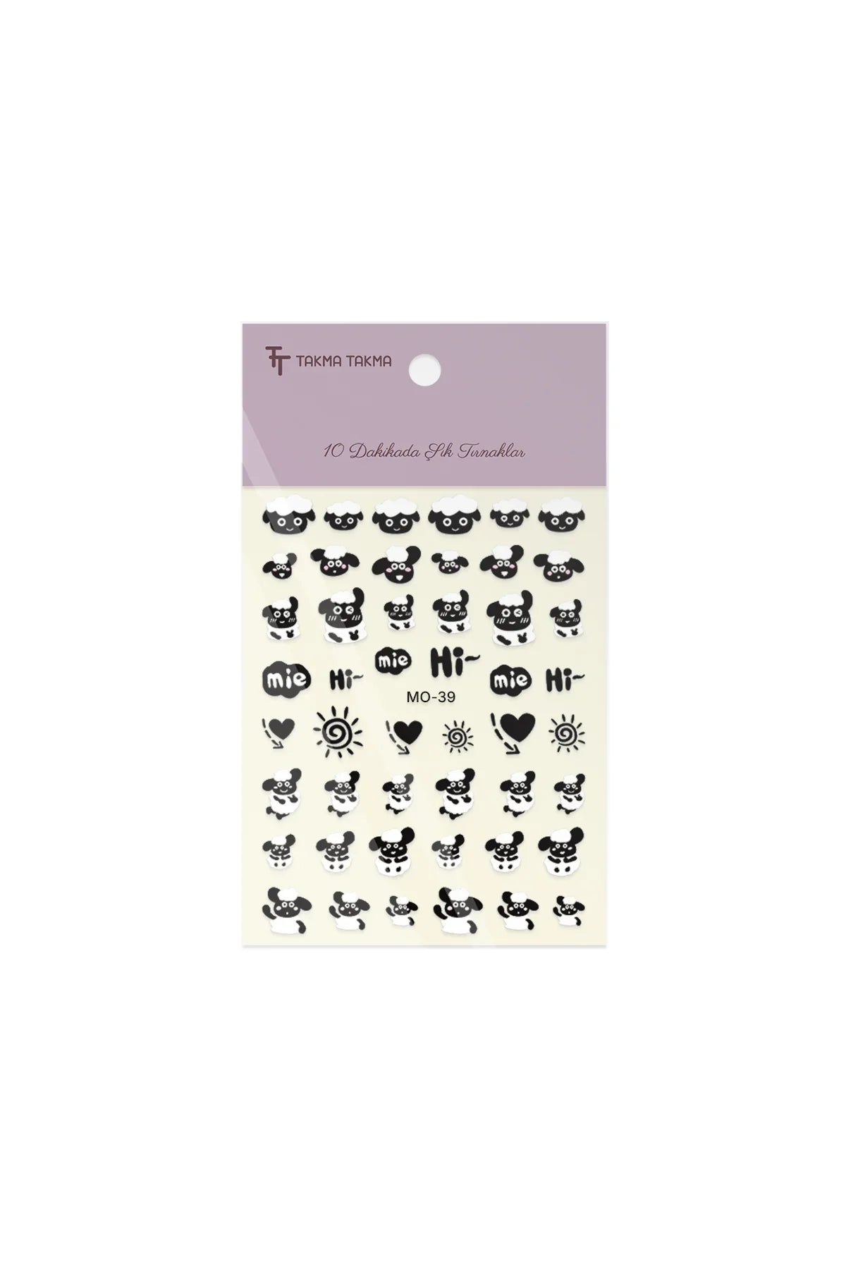 STC-MO-39 - Siyah Koyun Yapışkanlı Sticker