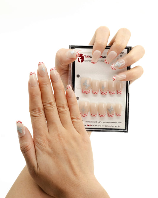 10'lu Ten Rengi Orta Balerin TT0976 Tekrar Kullanılabilir El Yapımı Protez Takma Tırnak