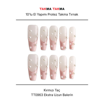 Takma Tırnak Tekrar Kullanılabilir El Yapımı Protez - Turmalin Sonat - 10'lu