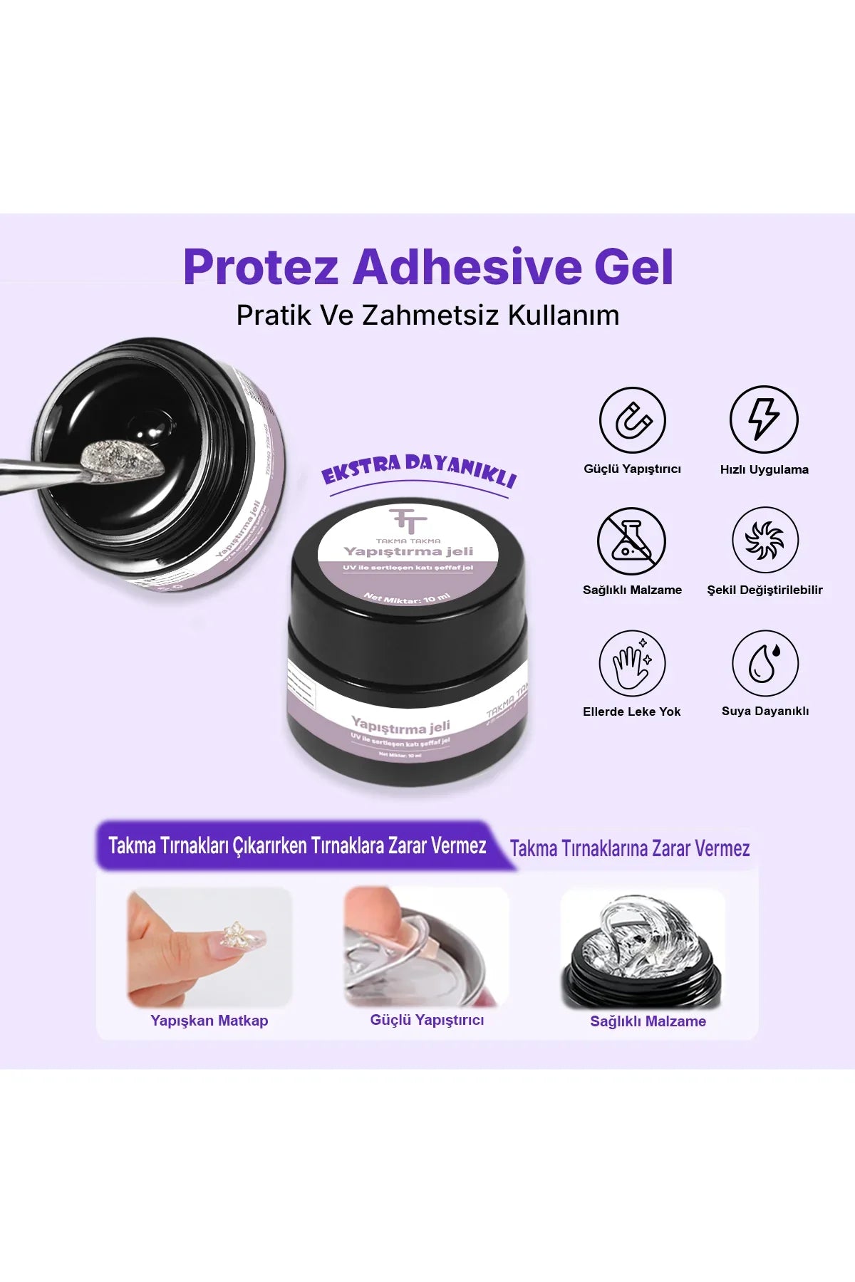 Takma Tırnak Yapıştırmak için Jel