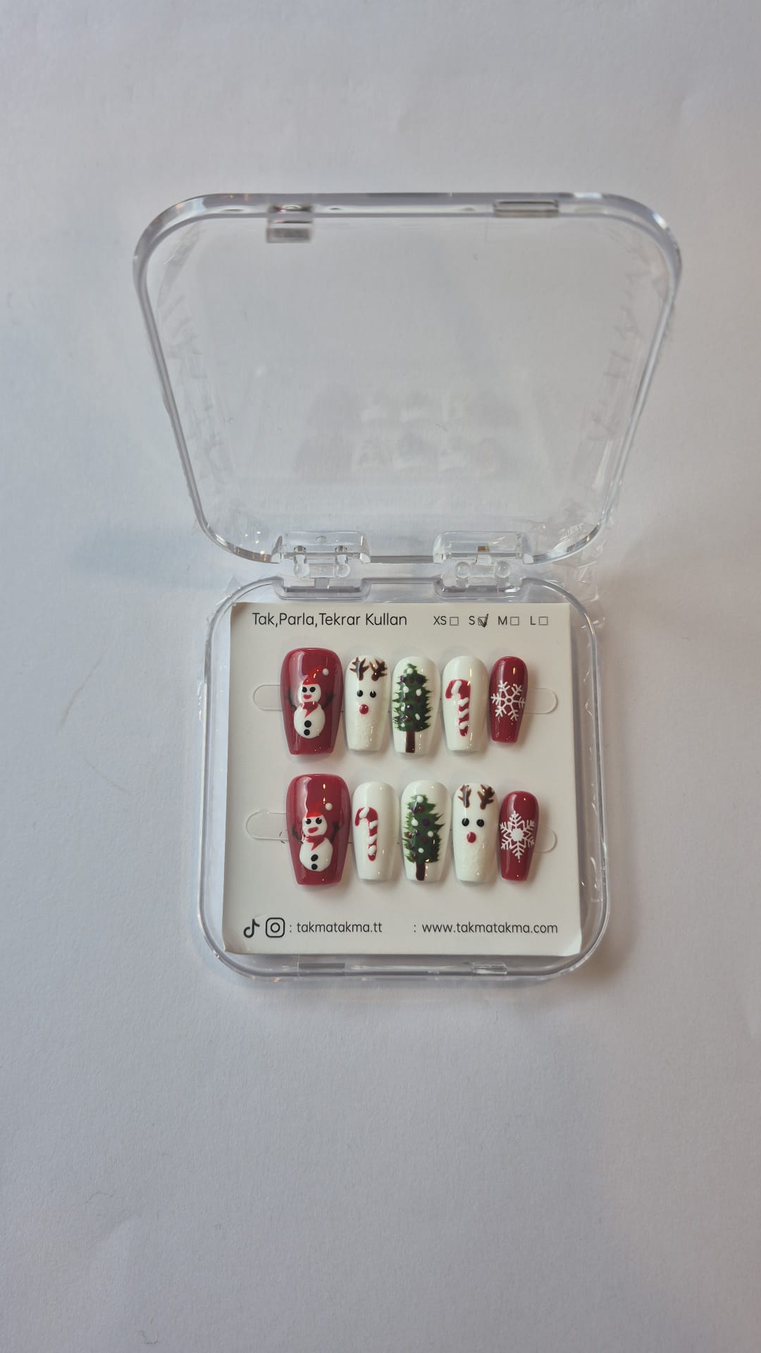 Tekrar Kuıllanılabilir Takma Tırnak Yeni Yıl S Beden