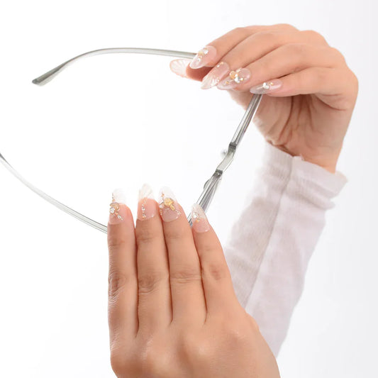 10'lu Ten Rengi Uzun Oval TT0640 Tekrar Kullanılabilir El Yapımı Protez Takma Tırnak