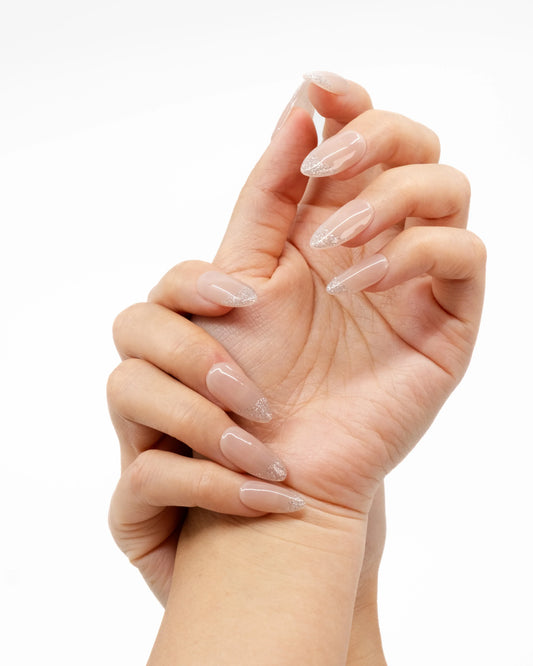 10'lu Ten Rengi Uzun Badem TT1259 Tekrar Kullanılabilir El Yapımı Protez Takma Tırnak