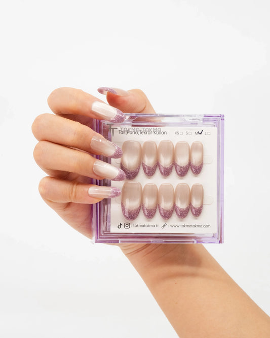 10'lu Ten Rengi Uzun Oval TT1359 Tekrar Kullanılabilir El Yapımı Protez Takma Tırnak