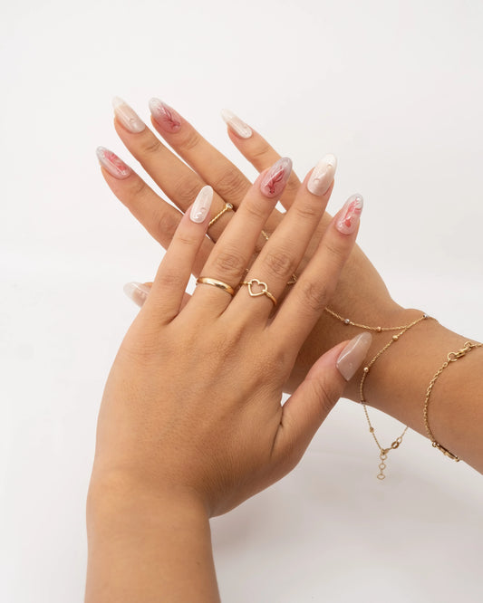 10'lu Ten Rengi Kısa Oval TT1392 Tekrar Kullanılabilir El Yapımı Protez Takma Tırnak