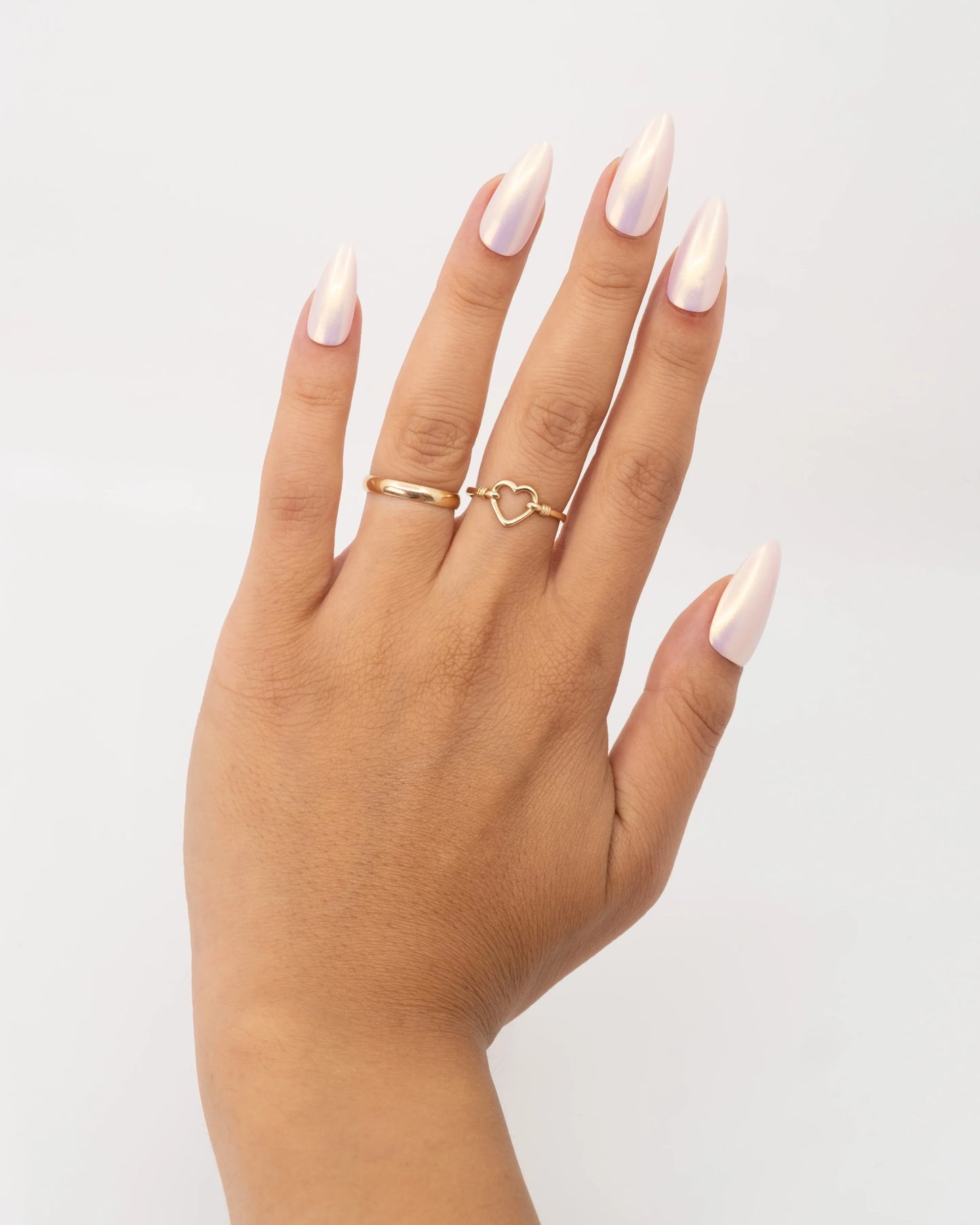 15'li  Pembe Uzun Badem TT1445 Tekrar Kullanılabilir El Yapımı Protez Takma Tırnak