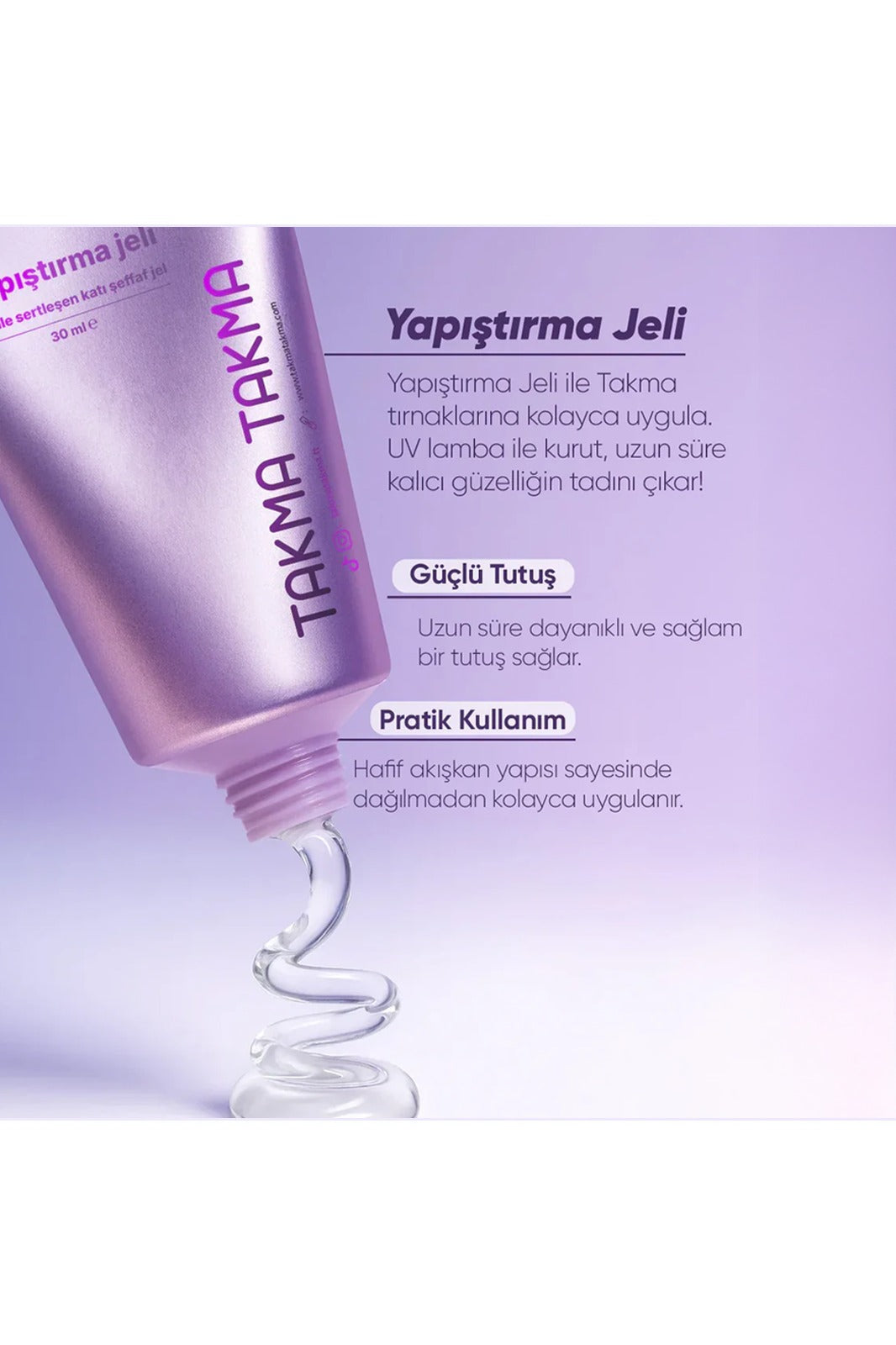 Tırnak Yapıştırma Jeli 30 ml Takma Takma