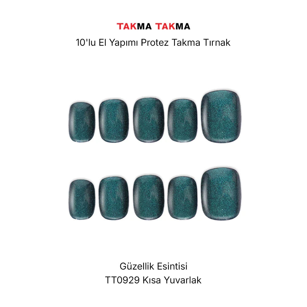 Takma Tırnak Tekrar Kullanılabilir El Yapımı Protez Proserpina Baharı - 10'lu - TT0929