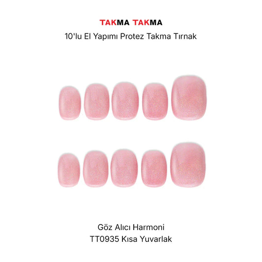 TT0935 - Suadela İknası - 10'lu Tekrar Kullanılabilir El Yapımı Protez Takma Tırnak