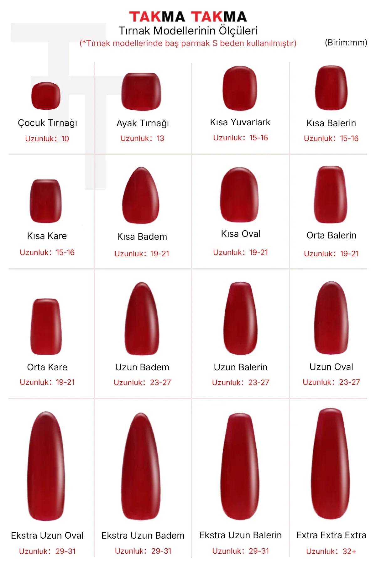 TT0935 - Suadela İknası - 10'lu Tekrar Kullanılabilir El Yapımı Protez Takma Tırnak