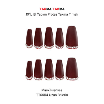 Takma Tırnak Tekrar Kullanılabilir El Yapımı Protez Spinel Melodi - 10'lu