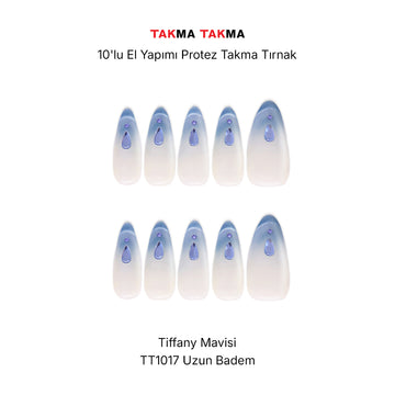 Tekrar Kullanılabilir El Yapımı Protez Takma Tırnak - İdokraz İlahi - 10'lu - TT1017