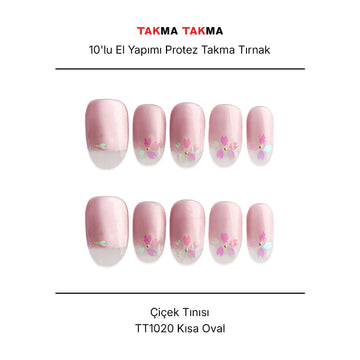 Tekrar Kullanılabilir El Yapımı Protez Takma Tırnak TT1021 - Jamesonit Konçerto - 10'lu