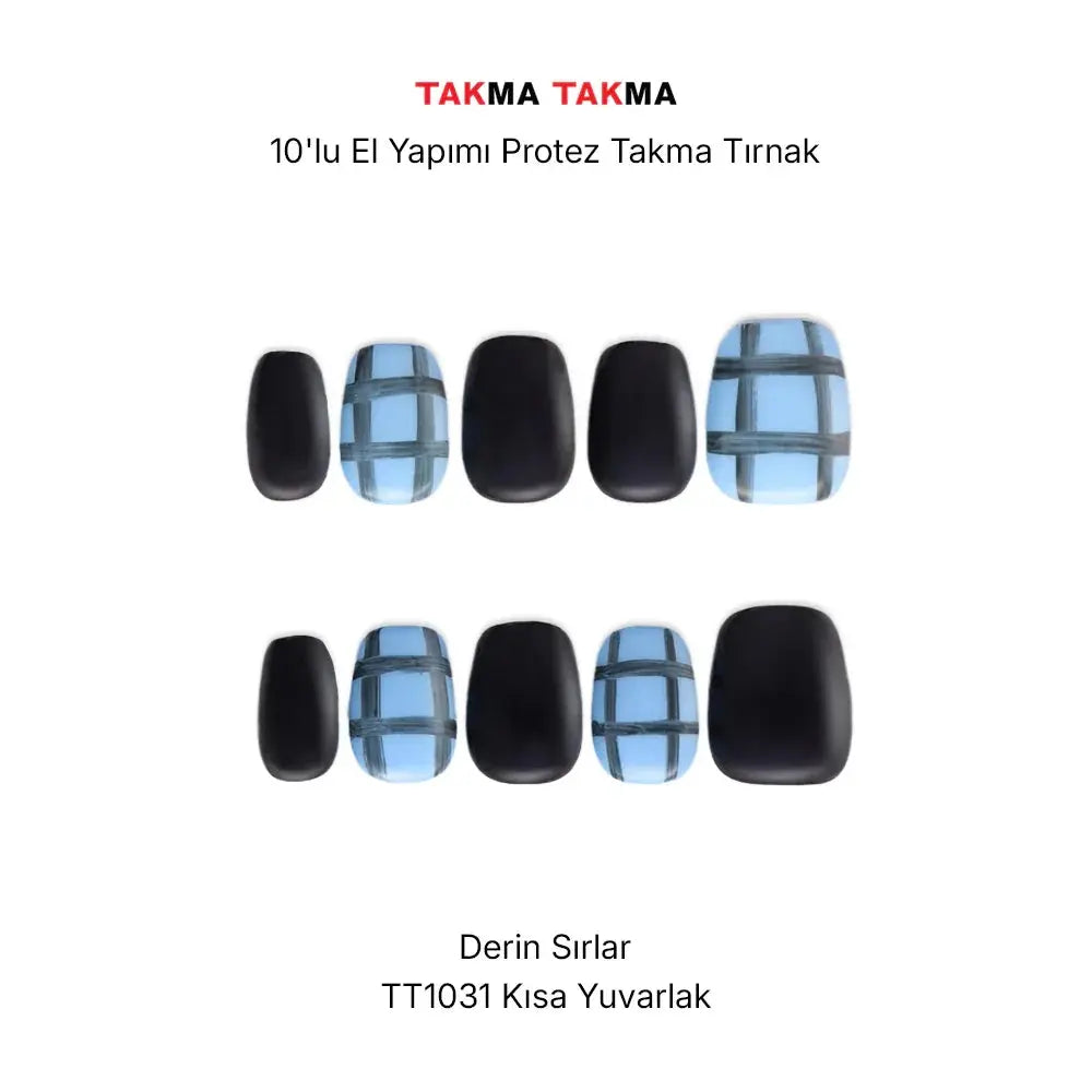 TT1031 - 1031 Kemmererit Rapsodi - 10'lu Tekrar Kullanılabilir El Yapımı Protez Takma Tırnak Takma Takma