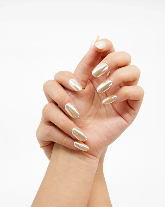 10'lu Beyaz Kısa Oval TT1224 Tekrar Kullanılabilir El Yapımı Protez Takma Tırnak