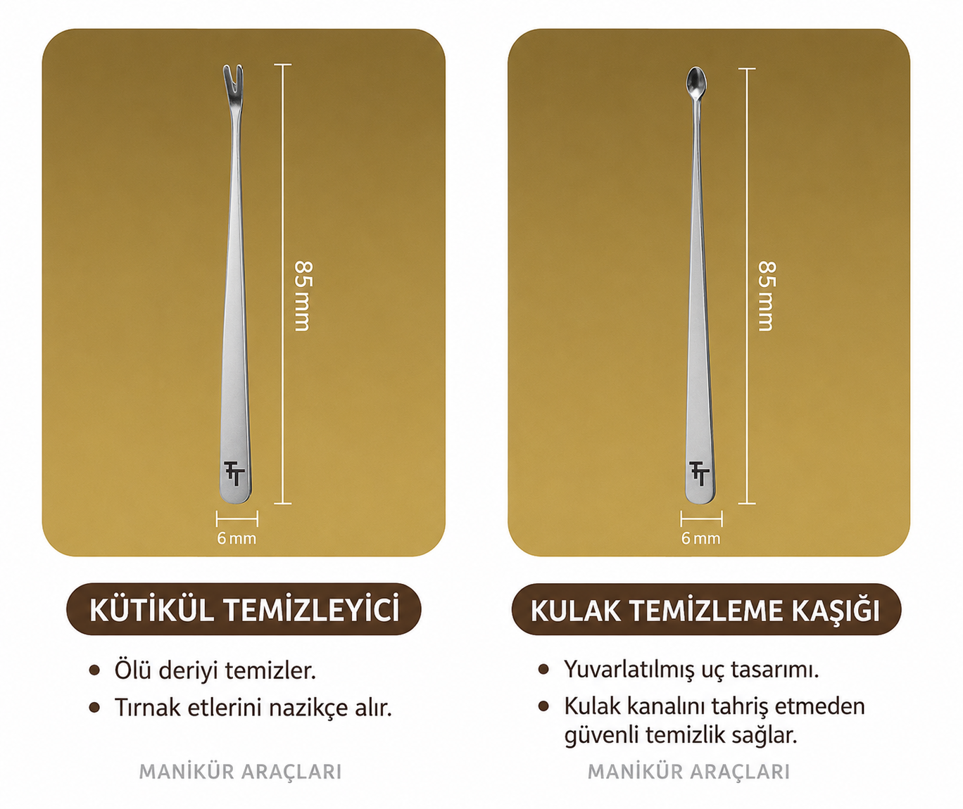YTMS1752 7 Parçalı Profesyonel Manikür & Pedikür Çelik Bakım Seti Tırnak makası