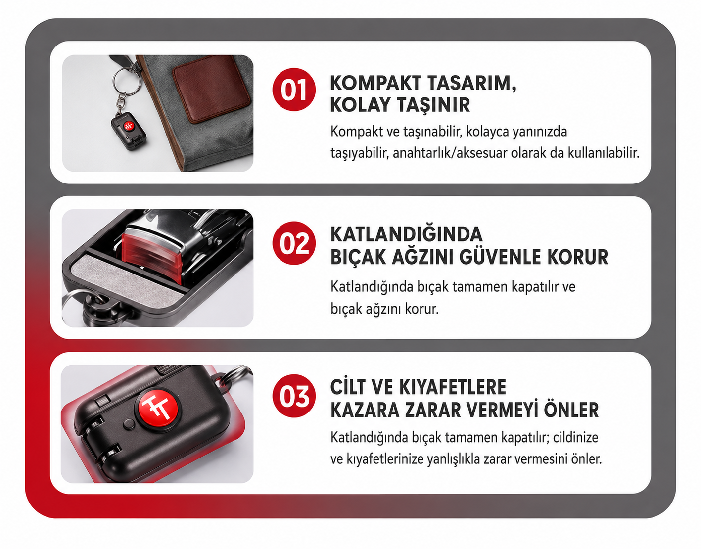 YTMT1751 Katlanabilir Anahtarlıklı Tırnak Makası