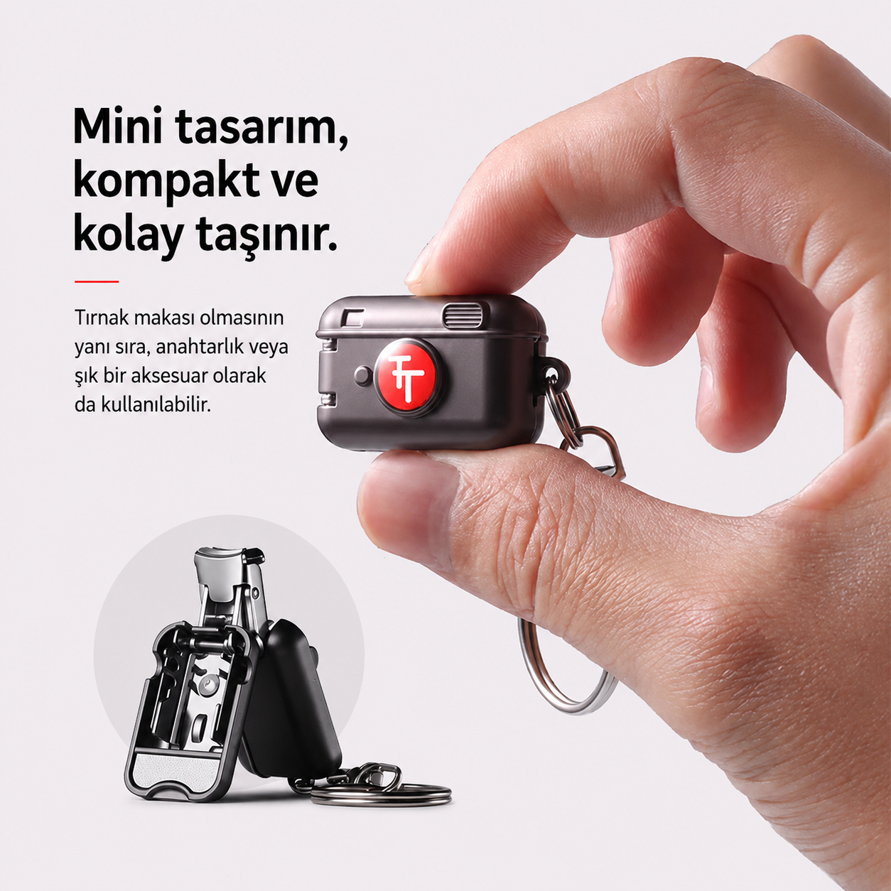 YTMT1751 Katlanabilir Anahtarlıklı Tırnak Makası