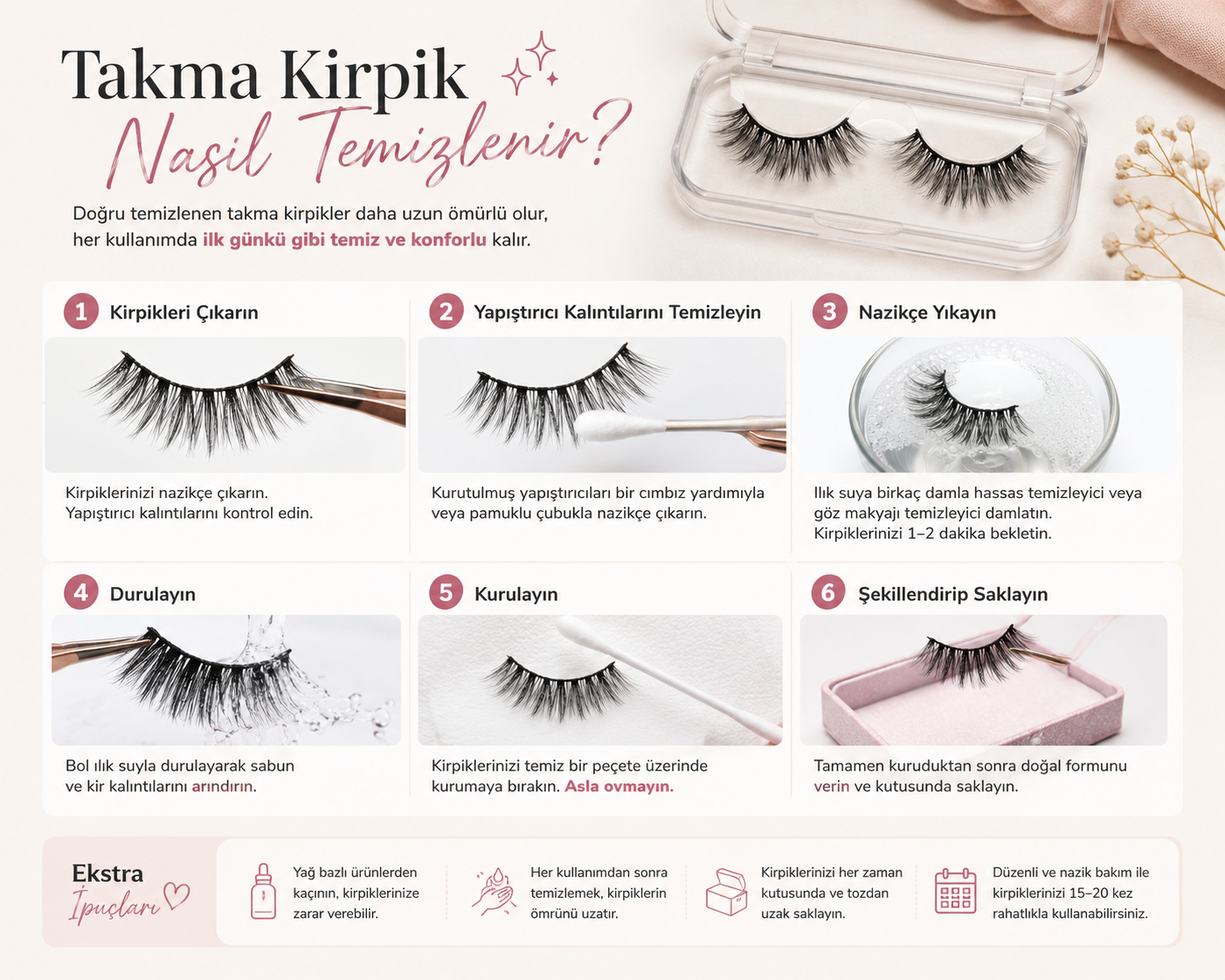 Takma Kirpik Nasıl Temizlenir?