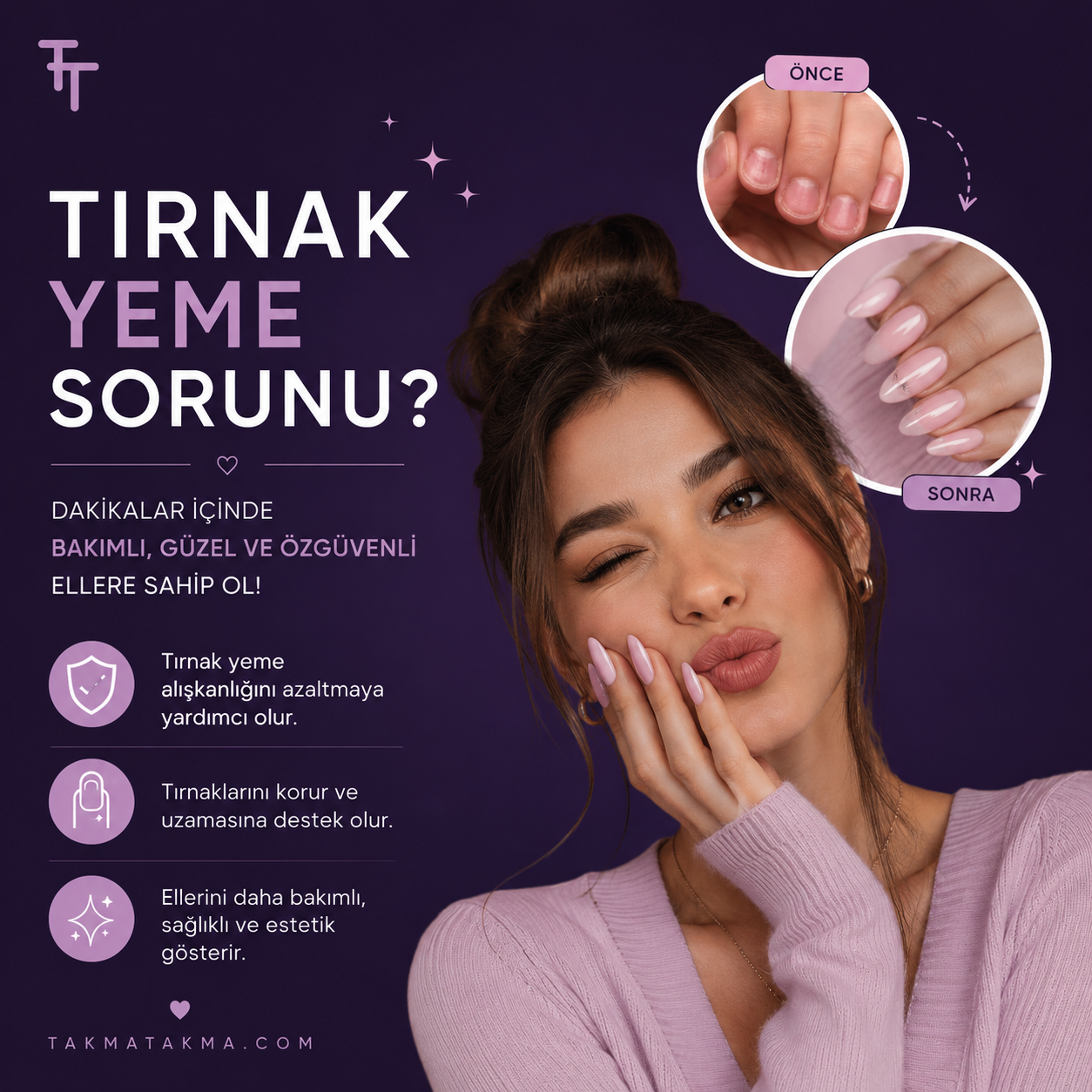 Takma tırnak tırnak yemeyi engeller mi?