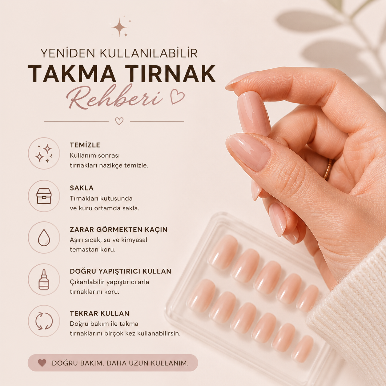 Yeniden Kullanılabilir Takma Tırnak Rehberi