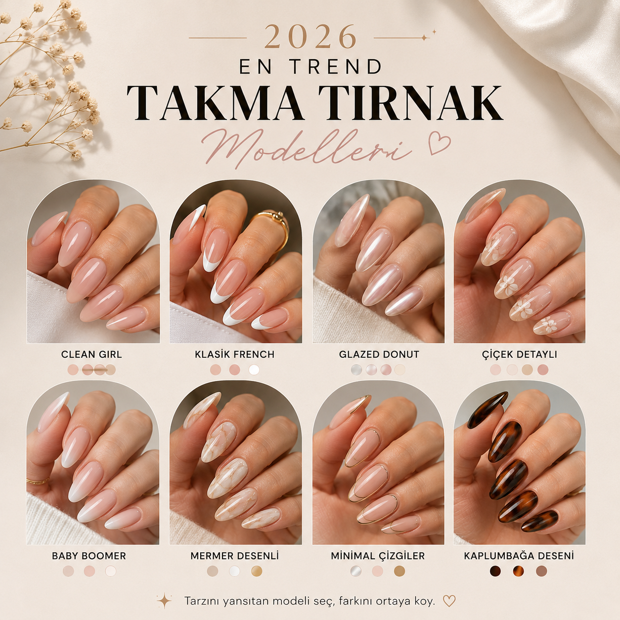 2026 En Trend Takma Tırnak Modelleri