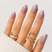 Simli Kısa Oval El Yapımı Jel Takma Tırnak TT1228