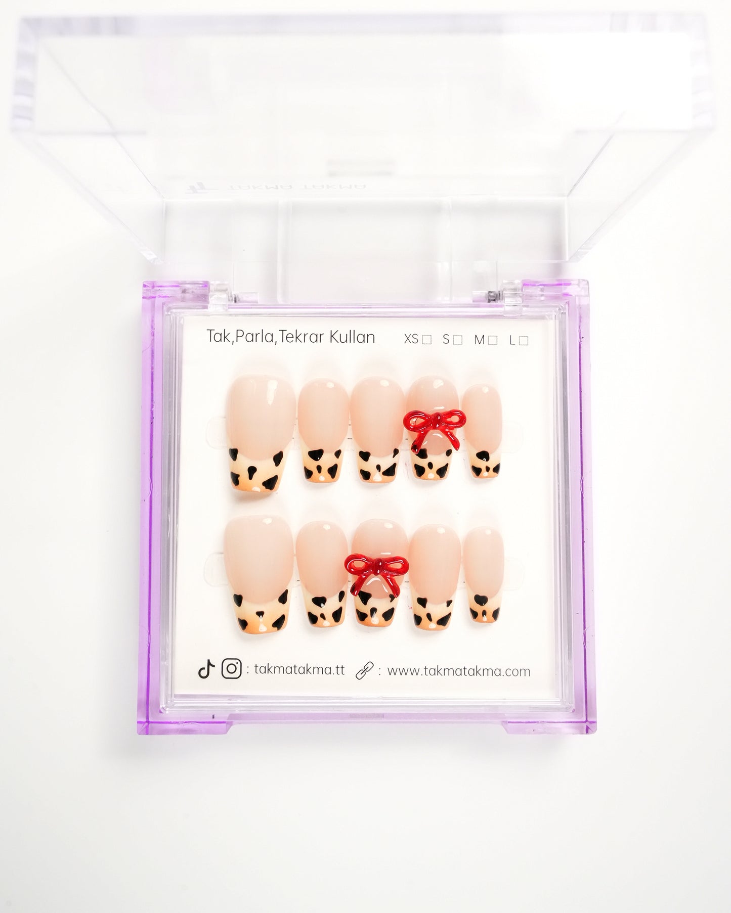 10'lu Ten Orta Balerin TT1130 Tekrar Kullanılabilir El Yapımı Protez Takma Tırnak