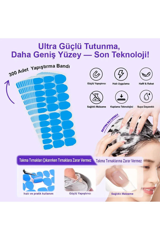 300 Adet Çift Taraflı Tak Çıkar Yapıştırma Bantı