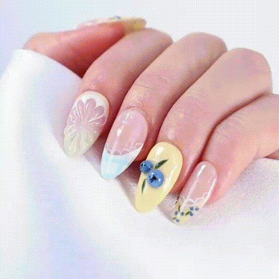 Ten Rengi Nail Art Kısa Badem El Yapımı Jel Tırnak KKBD-3512