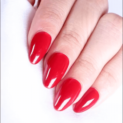 Kırmızı Cat Eye Kısa Badem Soft Jel Takma Tırnak  MKBD-3535