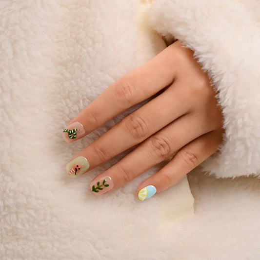 TT0685 - İnciHarmoni - 10'lu Tekrar Kullanılabilir El Yapımı Protez Takma Tırnak