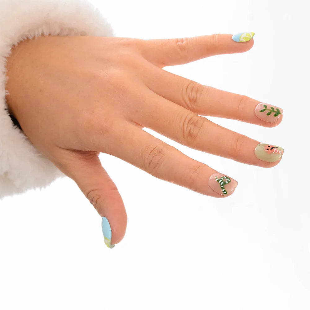 TT0685 - İnciHarmoni - 10'lu Tekrar Kullanılabilir El Yapımı Protez Takma Tırnak