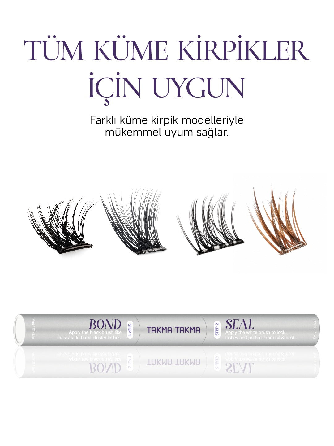 Kirpik Yapıştırıcı ve Sabitleyici 2 si 1 Arada KP1480 - 5 ml Takma Takma